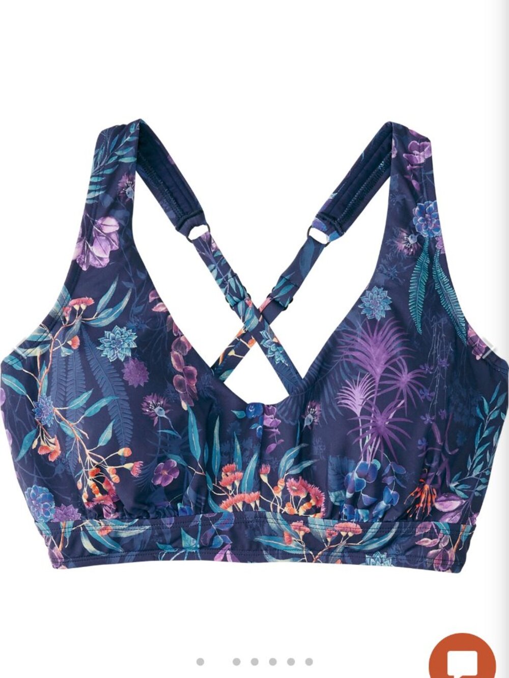 New NWT Title Nine Phenom Underwire Bikini Top Botanique 34D Floral